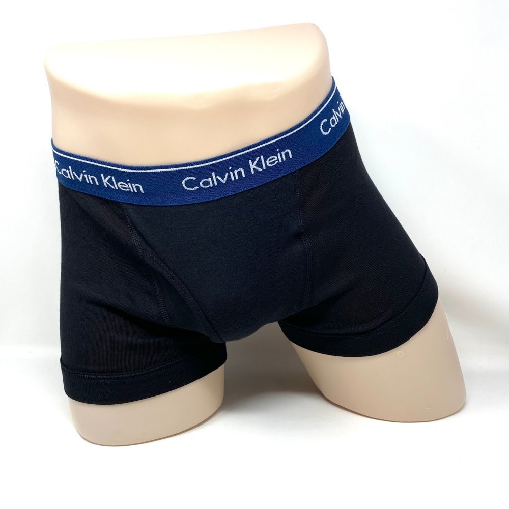 💖MEGA SALE💖 Calvin Klein Mens 3 Pack Cotton  Waistband Trunk Black NB4002931 - Picture 2 of 9